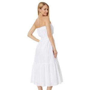 NWT Nikole Strapless Eyelet Resort White